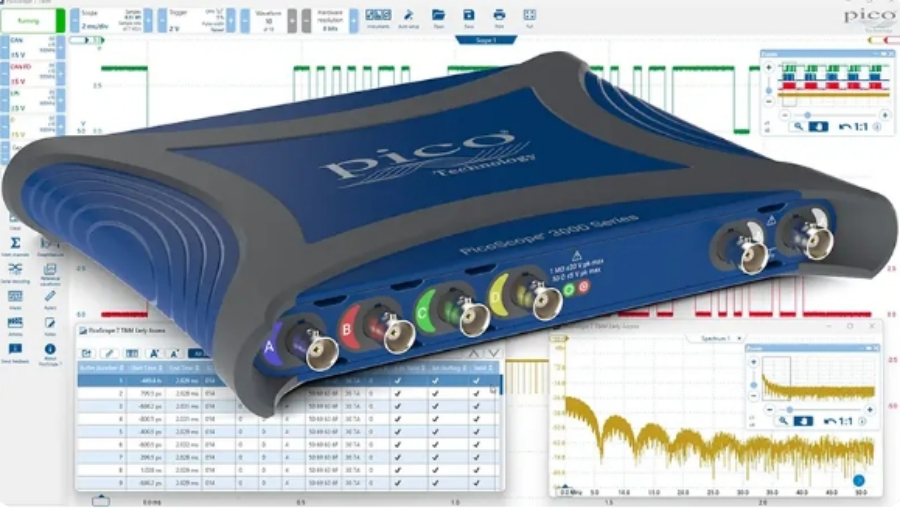 PicoScope 3000E 系列 500 MHz 5 GS/s MSO USB 示波器